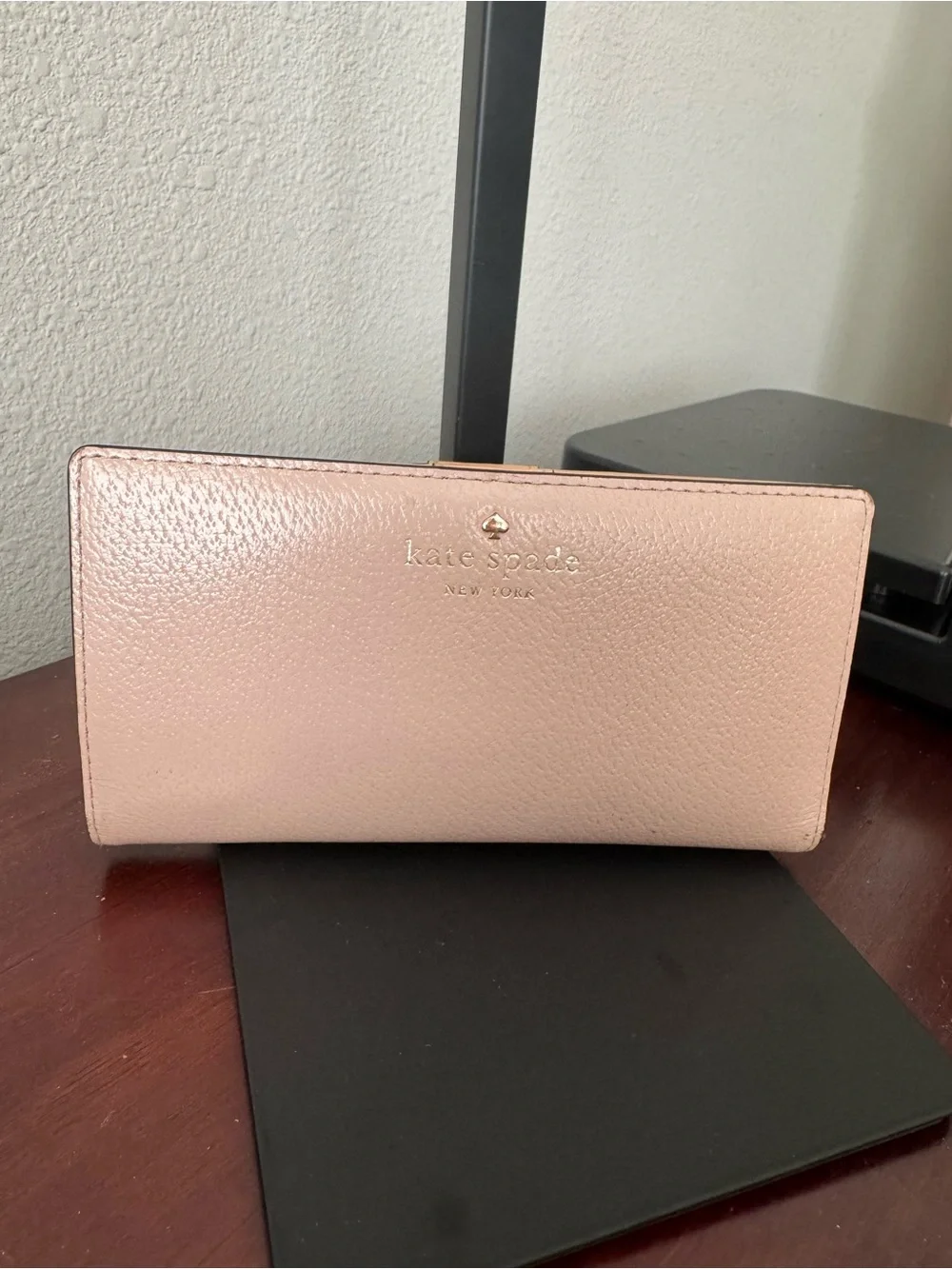 kate spade Pink Pebbled Leather Continental Wallet